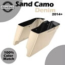 Advanblack 14 歳以上のハーレー ストリート ロード グライドに適合 SAND CAMO DENIM ストレッチ サドルバッグ Advanblack...