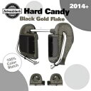 ハーレー 2014+ 用ハード キャンディ ブラック ゴールド フレーク下部通気フェアリング スピーカー ポッド Hard Candy Black Gold F...