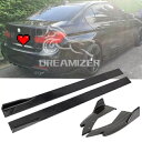 3 シリーズ F30 F31 328i 車のサイドスカートロッカーパネルスプリッターリップ + リアスパッツ For 3 Series F30 F31 328i Car Side Skirt Rocker Panel Splitter Lips + Rear Spats