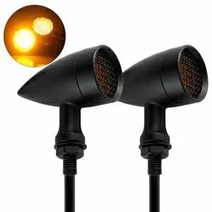 オートバイのウインカー 2 個 LED 電球インジケータバイクのウインカーアンバーメッシュ Motorcycle Turn Signals 2pcs LED Bulb Indicators Motorbike Blinkers Amber Mesh