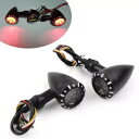オートバイ LED レッド/アンバーブレーキウインカーターンシグナルテールライトハーレーブラック Motorcycle LED Red/Amber Brake Blinker Turn Signal Tail Light For Harley Black(2)