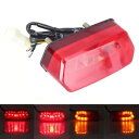 1×12V DC LED リアテールライト信号灯ユニバーサルオートバイレッドライトに適合 1×12V DC LED Rear Tail Light Signal Light Fit Universal Motorcycle Red light(2)