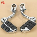32mm 1-1/4 ''フットペグレスト ロングアングルフットペグクランプ エンジンガード クローム 新品 32mm 1-1/4'' Foot Pegs Rest Long Angled Footpegs Clamps Engine Guards Chrome New(2)