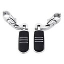 32mm クローム ハイウェイバー ショートアングル フットペグ ハーレー エレクトラグライドに適合 32mm Chrome Highway Bar Short Angled Footpeg Pegs Fits For Harley Electra Glide(2)
