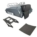 Razor トランク バックレスト マウント ラック ハーレー ツアー パック FLHT 14-24 ガンシップ グレーに適合 Razor Trunk Back...