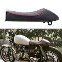 修理されたスズキ GS 650 550 750 500 カフェレーサーレトロこぶサドルシートレッドライン Refit For Suzuki GS 650 550 750 500 Cafe Racer Retro Hump Saddle Seat Red-Line