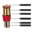 LED 車 Canbus エラーフリーウェッジ電球ランプ T10 501 194 W5W 3014 57-SMD LED Car Canbus Error Fr...