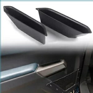 フォード ブロンコ 2021 2022 2/4 ドアフロントドアハンドル収納ボックスアクセサリー 2x に適合 Fits Ford Bronco 2021 2022 2/4 Door Front Door Handle Storage Box Accessories 2x