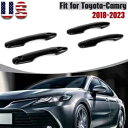 2018-2023 トヨタ カムリ グロス BLK ドアハンドルカバー トリム オーバーレイ キャップ セット BK For 2018-2023 Toyota Camry Gloss Blk Door Handle Cover Trim Overlay Cap Set BK