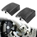 ハーレー V ロッド ツーリング モデル 08-19 ペア ブラック フロント キャリパー スクリーン インサート For Harley V-Rod Touring Models 08-19 Pair Black Front Caliper Screen Inserts(2)