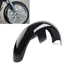 21インチホイールラップフロントスプレンダーシャイニーブラックハーレーツーリングストリートグライド用- 21"Wheel Wrap Front Splender Shiny Black for Harley Touring Street Glide-