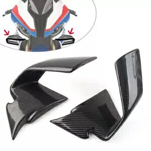 BMW S1000RR M1000R 2019-22 カーボンファイバー用固定ウィンドウィングレットフロントスポイラー- Fixed Wind Winglet Front Spoiler for BMW S1000RR M1000R 2019-22 Carbon Fiber-