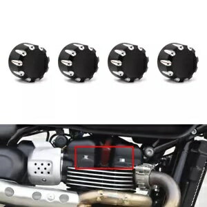 T120 ブラック スラクストン ストリート カップ用ビレット加工ヘッドボルトナットカバーキャップ- Billet Machined Head Bolt Nut Cover Cap for T120 Black Thruxton Street Cup-