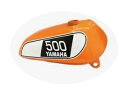 ヤマハ XT TT 500 オレンジ塗装スチール ガソリン タンク 1U6、1980 モデル/適合 Yamaha XT TT 500 Orange Painted Steel Petrol Tank 1U6,1980 Model/FIT FOR(2)