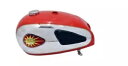 BSA A7 A10 スーパーロケット レッドクローム 燃料タンク + ニーパッドキャップ & タップ/適合 BSA A7 A10 Super Rocket R...