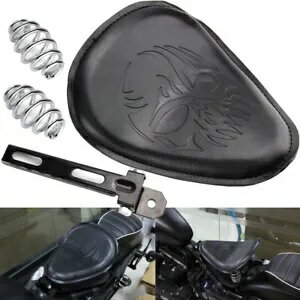 ハーレースプリンガーソフテイルボバーチョッパーオートバイソロシート + スプリングブラケット For Ha..