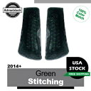 ハーレー 2014+ グリーンステッチ CVO サドルバッグライナー、テーパードバッグボトム用 Fits Harley 2014+ Green Stitching CVO Saddlebag Liner For Tapered Bags Bottoms