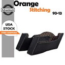 Advanblack オレンジステッチライナー ハーレー OEM サドルバッグボトムス 93-13 に適合 Advanblack Orange Stitching Liner Fits for Harley OEM Saddlebags Bottoms 93-13