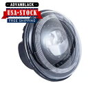 Pro Fuzion LED ブラック ヘッドライト ハロー付き ハーレー ツーリング/インディアン/ソフテイル用 Pro Fuzion LED Black Headlight w/ Halo For Harley Touring/ Indian/ Softail(2)