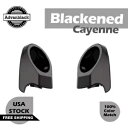 黒くなったカイエン 6.5 インチ スピーカー ポッド Advanblack ハーレー キング ツアー パック Pak 用 Blackened Cayenne ...