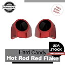 ハード キャンディ ホット ロッド レッド フレーク スピーカー ポッド Advanblack ハーレー キング ツアー パック用 Hard Candy Hot...