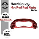 ハード キャンディ ホットロッド レッド フレーク ヘッドライト ベゼル ハーレー ツーリング FLTRX 2015+ に適合 Hard Candy Hot R...