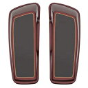 2 トーンのミステリアス レッド サングロ & 黒くなったカイエン サドルバッグ蓋 14 歳以上のハーレー用 2-Tone Mysterious Red Sun...