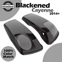 黒くなったカイエン 5x7 インチ サドルバッグ スピーカー蓋 オーディオ カバー 2014+ ハーレー用 Blackened Cayenne 5x7 inch...