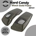 ハードキャンディーブラックゴールドフレーク 6x9インチサドルバッグスピーカー蓋オーディオカバーハーレーに適合 HARD CANDY BLACK GOLD FL...
