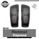デュアル 6x9 スピーカー蓋ハーレーツーリング FLHR FLHXS FLTRX 14+ BLACKENED CAYENNE 用 Dual 6x9 Speak...