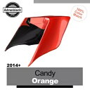 14 歳以上のハーレーツーリングストリートロード用 CANDY ORANGE ストレッチ拡張サイドカバー For 14+ Harley Touring Stre...