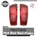 デュアル 6x9 スピーカー蓋ハーレー FLHR FLHXS FLTRX ハードキャンディホットロッドレッドフレーク用 Dual 6x9 Speaker Lid...