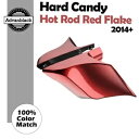 ハード キャンディ ホットロッド レッド フレーク ストレッチ拡張サイドカバー ハーレー 2014+ に適合 Hard Candy Hot Rod Red Fl...