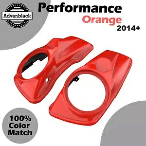 パフォーマンスオレンジ ハーレーツーリング 14+ Advanblack 8インチ サドルバッグスピーカー蓋用 PERFORMANCE ORANGE For Harley Touring 14+ Advanblack 8