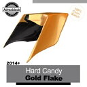 14+ ハーレーツーリングハードキャンディゴールドフレークストレッチ拡張サイドカバー用 For 14+ Harley Touring HARD CANDY GO...