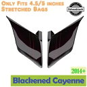 ブラック カイエン 拡張ストレッチ サイド カバー ピンストライプ ハーレー 2014+ に適合 Blackened Cayenne Extended Stre...