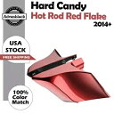 ハード キャンディ ホットロッド レッド フレーク CVO 拡張サイド カバー パネル 2014+ ハーレー用 Hard Candy Hot Rod Red F...