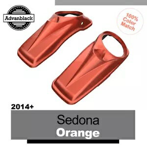 ɥ  8  ɥХå ԡ ϡ졼 ȥ꡼  饤 2014+ Ŭ Sedona Orange 8'' Saddlebag Speaker Lids Fits Harley Street Road Glide 2014+