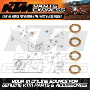 新しい KTM シリンダーヘッドボルトワッシャー 4 パック 50 65 125 150 200 0603070121 4 PACK NEW KTM CYLINDER HEAD BOLT WASHERS 50 65 125 150 200 0603070121
