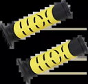プロ グリップ ジェル スポーツバイク グリップ オープン エンド ブラック/イエロー 7/8 インチ Pro Grip Gel Sportbike Grips Open Ends Black/Yellow 7/8"