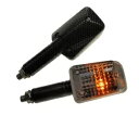 ミニインジケーターセット フラッドカーボンクリア M8 Eナンバー 12V 21W スクーターオートバイクワッド用 Mini Indicator Set Flo...