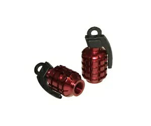 バルブキャップバルブ蓋手榴弾 2 個レッドホイールバルブ用オートバイ Simson- Valve caps valve lid grenade 2pcs red for wheel valve for motorcycle Simson- 
