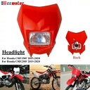 モトクロス スーパーモト ヘッドライト フロント ライトマスク ホンダ CRF150F CRF230F 2015-20用 Motocross Supermoto Headlight Front Light Mask For Honda CRF150F CRF230F 2015-20