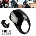 5.75インチ ラウンドヘッドライトフロントフェアリングマスク ハーレーダイナ スポーツスター XL1200 XL883L用 5.75" Round Headlight Front Fairing Mask For Harley Dyna Sportster XL1200 XL883L