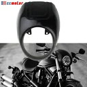 ハーレースポーツスターXL883 1200 73-UP用ブラックヘッドライトフロントバイザーフェアリングカバー Black Headlight Front Visor Fairing Cover For Harley Sportster XL883 1200 73-UP