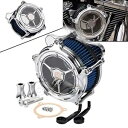 RSD エアクリーナー ブルー インテークフィルターキット ハーレー エレクトラ ストリート グライド 2008-2016用 RSD Air Cleaner Blue Intake Filter Kit For Harley Electra Street Glide 2008-2016(2)