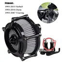 オートバイブラックエアクリーナーグレーインテークフィルターハーレーダイナワイドグライドFXDWG用 Motorcycle Black Air Cleaner G...
