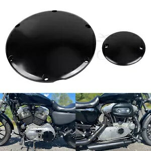 ブラックスムーズCNCダービータイミングタイマーカバーハーレースポーツスターXL883C XL1200L用 Black Smooth CNC Derby Timing Timer Covers For Harley Sportster XL883C XL1200L