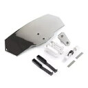 調節可能なクリップオンフロントガラスフロントガラス防風ユニバーサルモーターシルバー Adjustable Clip On Windshield Windscreen Windproof For Universal Motor Silver(2)