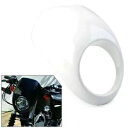 ハーレー スポーツスター ダイナ FX XL用 ホワイト フロント ヘッドライト フェアリング マスク バイザー カバー White Front Headlight Fairing Mask Visor Cover for Harley Sportster Dyna FX XL